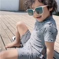 thumbnail image 4 of LUOGENLI Boys Swim Trunks 14-16 Set Girls and Boys 1 Piece Swimsuit Kid Water Sport Short Swimsuit Bathing Suits Boys Swim Trunks with Shirt 12-14 Boys Swim Trunks with Shirt Grey 5Y, 4 of 7