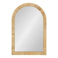 thumbnail image 2 of Kate and Laurel Rahfy Boho Arch Rattan Mirror, 20x30, Natural Wood, Decorative Wooden Mirror with Authentic Rattan Frame for Bohemian Wall Decor, 2 of 9