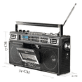 thumbnail image 4 of Radiocasetera QFX Black Bluetooth con Conversión a MP3 y Ecualizador de 3 Bandas Am/Fm, 4 of 7