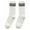 White, variant on Telankuip 1 Pair Womens Striped Mid-Calf Socks Cute Retro Two Stripes Design Preppy Socks Vintage Funny Fashion Athletic Aesthetic High Socks Warm Comfy Gift for Women White A