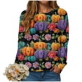 thumbnail image 6 of Womens Halloween Sweatshirts Fashion Graphic T Shirts Long Sleeve Pullover Tops Fall Clothes 2025, 6 of 6