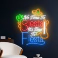 thumbnail image 2 of Handmadetneonsign No Time To Siesta It's Time To Fiesta Wall Art, Mexican Festival Wall Decor, Party Wall Decor, 2 of 5