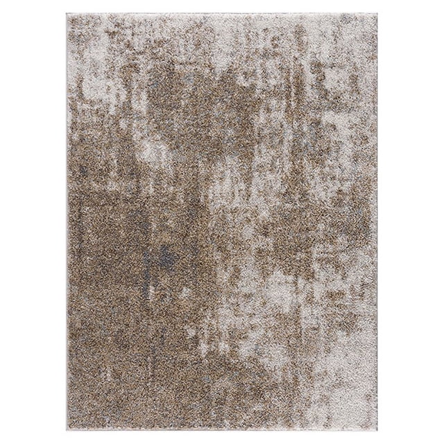 Madison Park Haley 63x84" Fabric Cozy Shag Abstract Area Rug - Gray/Cream