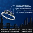 thumbnail image 2 of Gem Stone King 925 Sterling Silver Blue Mystic Topaz Engagement Ring for Women | 2.00 Cttw | Round 6MM | Gemstone November Birthstone | Size 8, 2 of 6