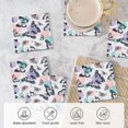 thumbnail image 5 of XMXY Drink Coasters with Holder for Coffee Table, Cute Butterflies Pattern Absorbent Ceramic Cups Coaster Sets 6 Pack, 4 Inches Square, 5 of 9