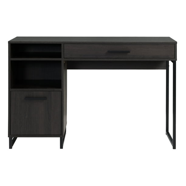 Mainstays Wood & Metal Writing Desk With 1-Drawer And 1- Door