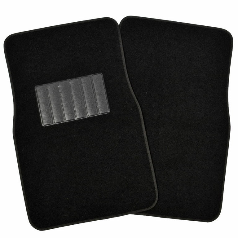 Bdk Classic Carpet Floor Mats for Car & Auto - Universal Fit -Front & Rear Withheelpad (Black)