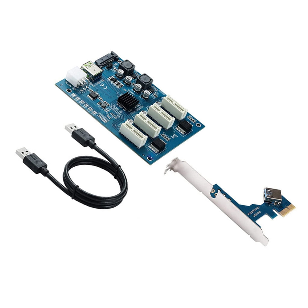 PCIE 1X To 4 Port Expansion Card ASM1184e Main Control For Multiple Graphics Cards Desktop Computer