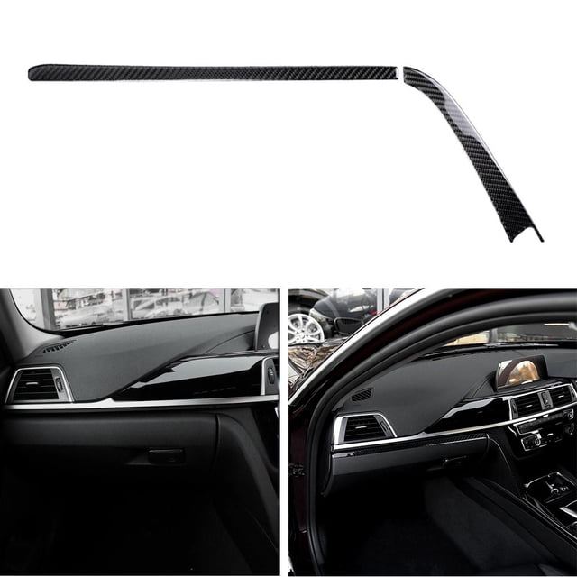 Carbon Fiber Interior Console Central Control Panel Strips Frame Cover Sticker For F30 F32 F34 2013-2018 DYNWAVEMX Embellecedor de la cubierta del marco del panel