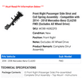 thumbnail image 2 of Front Right Passenger Side Strut and Coil Spring Assembly - Compatible with 2014 - 2018 Mercedes-Benz CLA250 FWD (Excludes All Wheel Drive) 2015 2016 2017, 2 of 2