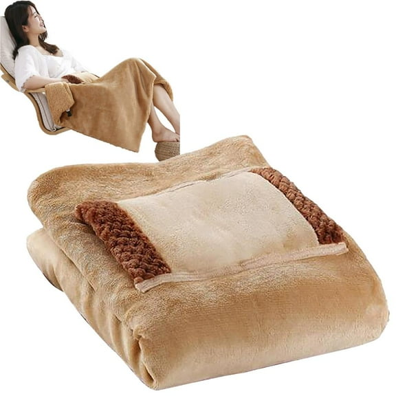Electric Heated Throw Blanket, Soft Flannel Electricity Over Blankets Full Body Warming, Machine Washable Soft Fleece Overblanket with Timer, USB Heated Blanket Throw for Home Office