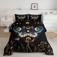 thumbnail image 1 of Juego de cama Twin,Juego de edredón de flores botánicas para adultos Mujeres Hombres 2Pcs,Negro, 1 of 6