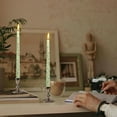 thumbnail image 5 of XINAOBAOLUO Flower Printed Taper Candles, Unscented, Set of 2, Smokeless Long Tapered Candlesticks for Valentines Day, Weddings, Home Decor, 5 of 7