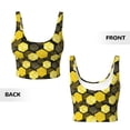 thumbnail image 5 of Picia Geometric Pattern with Bee Sports Bra for Women,Padded Strappy Sports Bras Medium Support Yoga Bra with Removable Cups,Running Yoga Bra-, 5 of 9