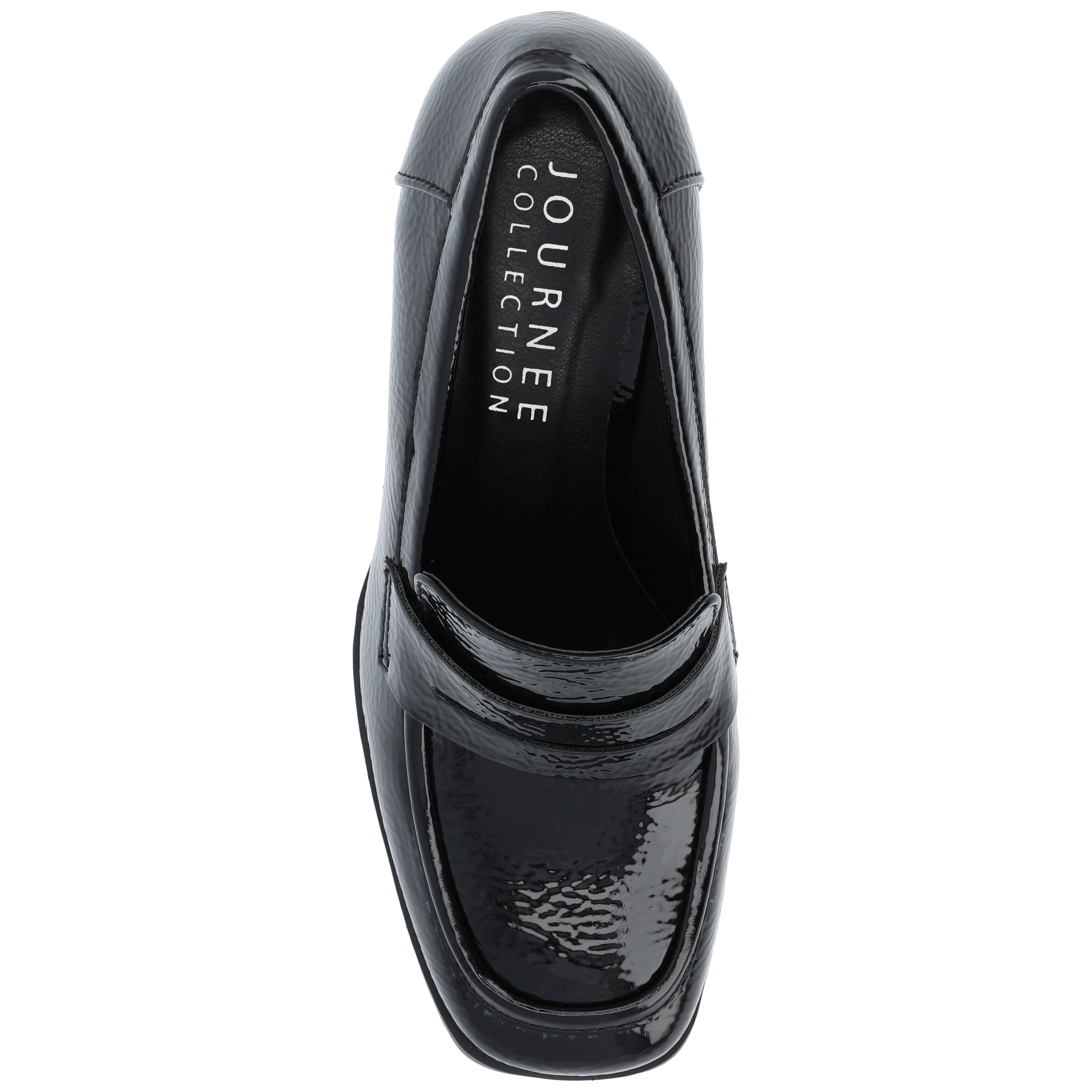 Journee Womens Malleah Loafer Style Stacked Heel Pumps, Widths Available