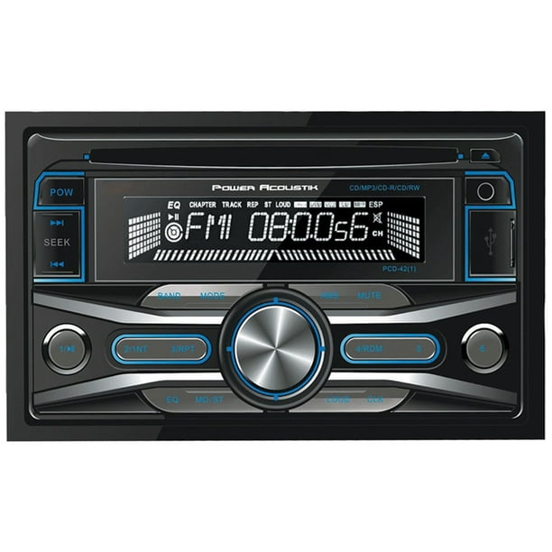 Power Acoustik PCD_42 DoubleDIN InDash CD Receiver with 32GB USB