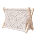 thumbnail image 1 of Filetarys Magazine Rack, Collapsible Storage With Pocket, Tassel Woven Pattern, Small Boho Armrest Storage Box,For Bathroom, Living Room, Bedroom, 1 of 1