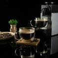 thumbnail image 3 of CNGLASS 8oz Double Wall Glass Coffee Mugs,Clear Insulated Espresso Glass Mugs with Handle for Latte,Cappuccino,Coffee,Set of 4, 3 of 9