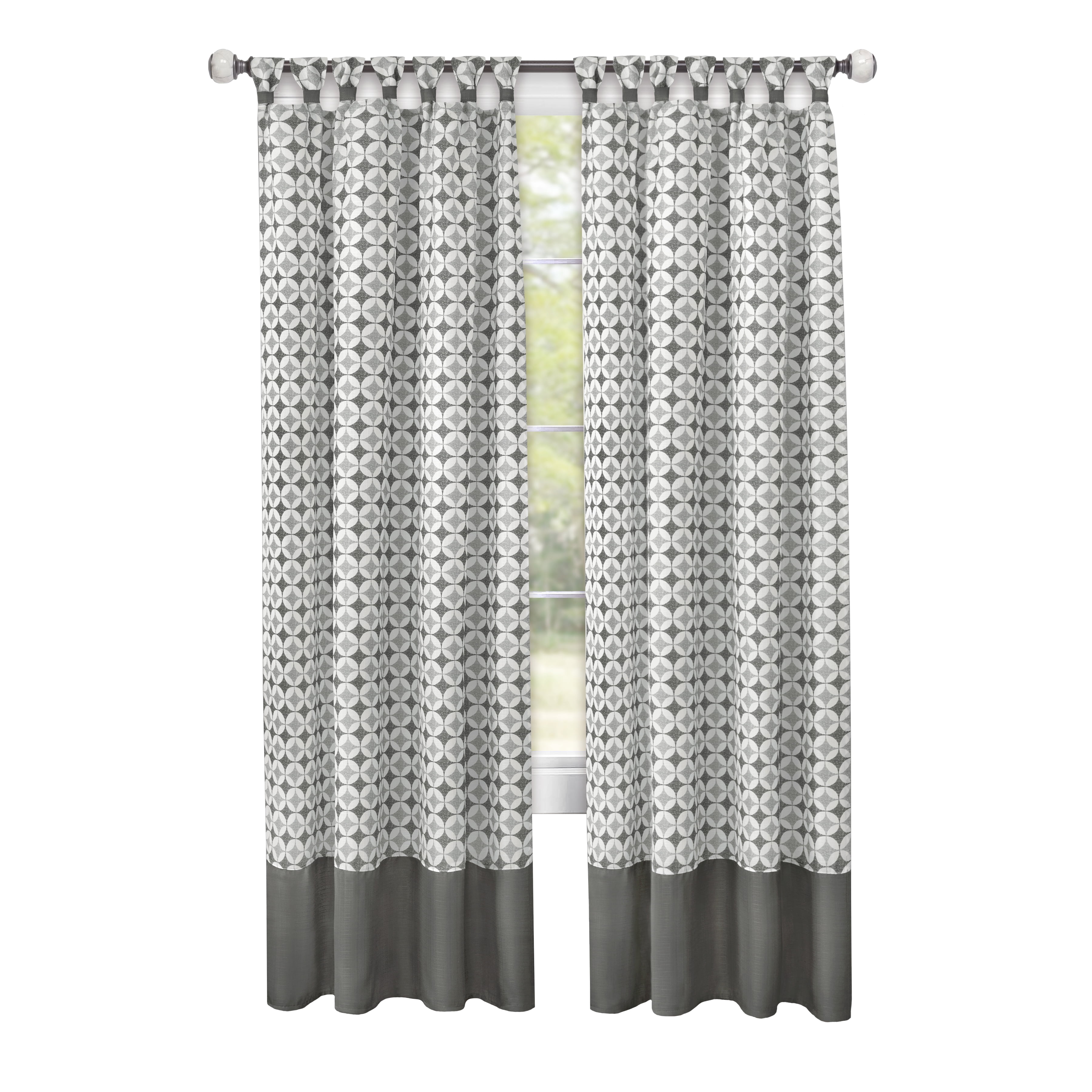 Achim Callie Cuff Tab Top Window Curtain Panel - 52x84 - Grey