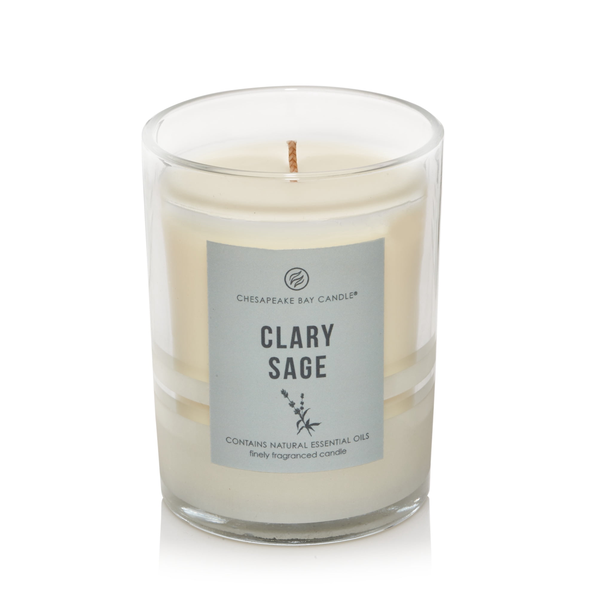 Chesapeake Bay Candle Minimalist Collection Clary Sage - 8oz Half-Frosted Jar Candle