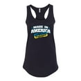 thumbnail image 2 of Made In America With Ukrainian Parts Ladies Racerback Tank Top, Black, Small, 2 of 4
