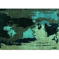 thumbnail image 1 of Ahgly Company Machine Washable Indoor Rectangle Abstract Turquoise Blue Modern Area Rugs, 8' x 12', 1 of 4