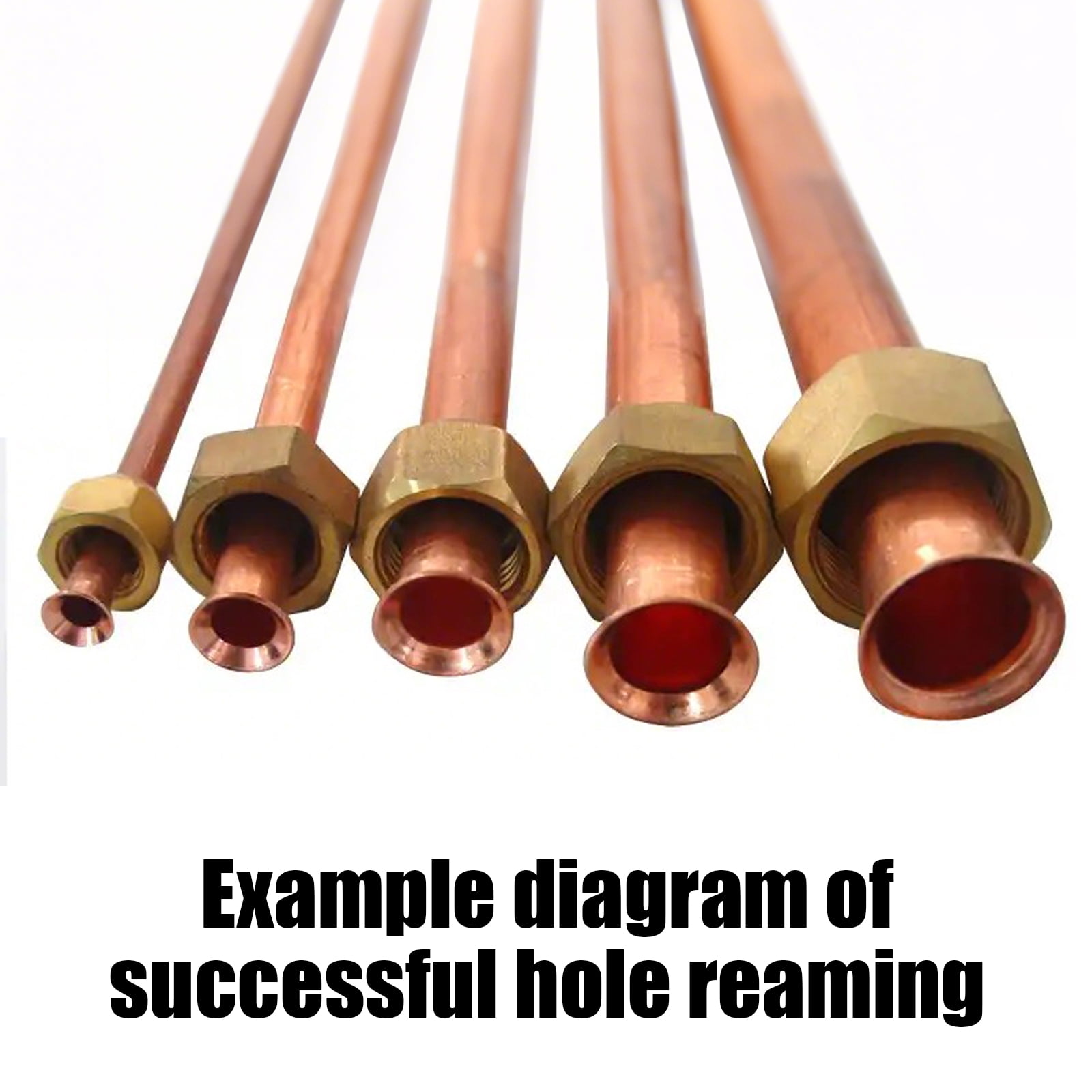 Flaring Tool Kit 3/16”-3/4” 5-19mm 45° Eccentric Tubing Flare Tool with Deburring Tool Cutter for Copper Pipe HVAC Refrigerant Brake Line (5 in 1 Set)