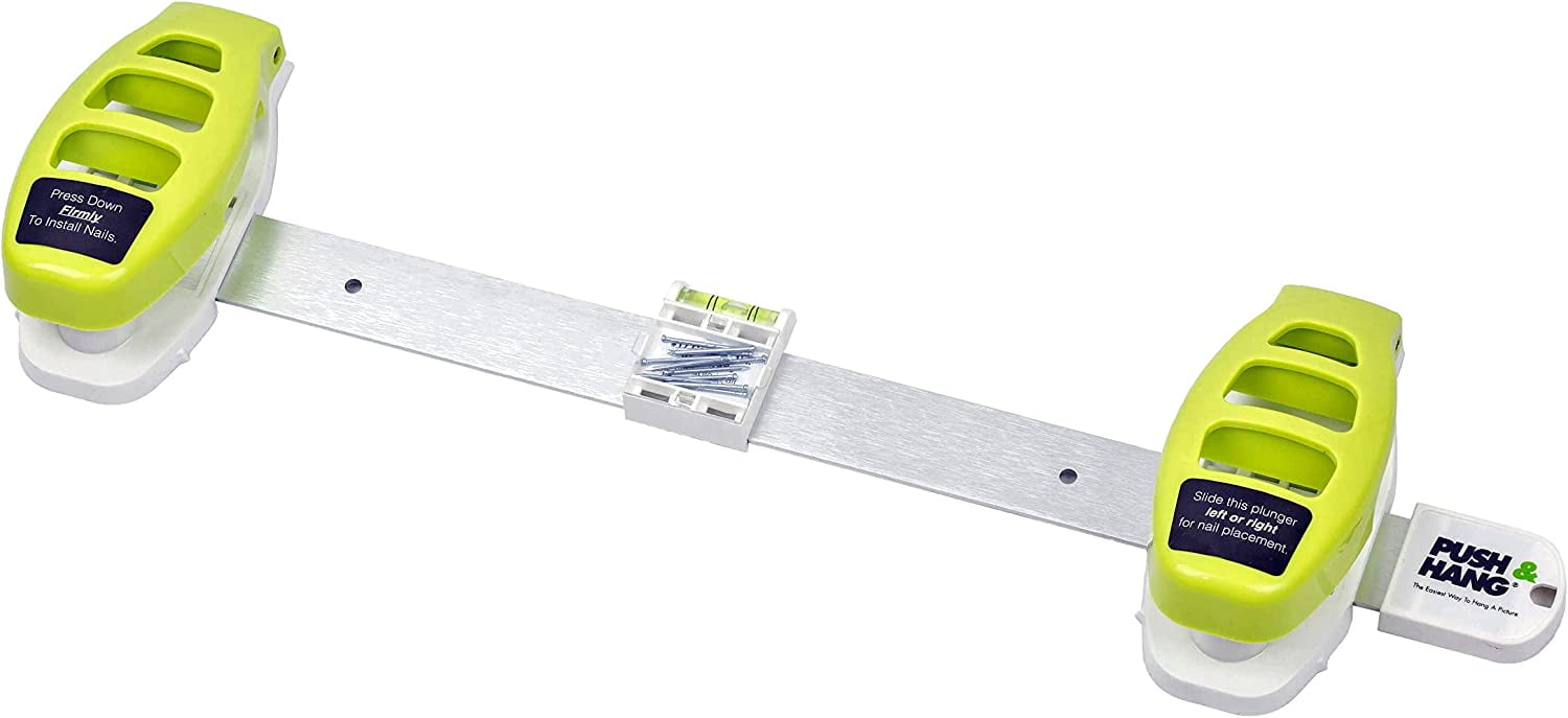 HANGMAN Push & Hang Pro Picture Hanging Tool Kit with Nails and Level