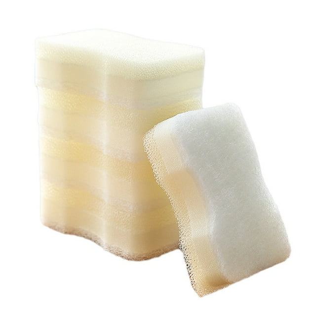 5 Pcs Éponge à Vaisselle Noire Tampon à Récurer Éponge de Nettoyage de Cuisine Loofah