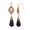 Black, variant on 1928 Jewelry Icicle Drop Oval Filigree Crystal Accent Drop Earrings