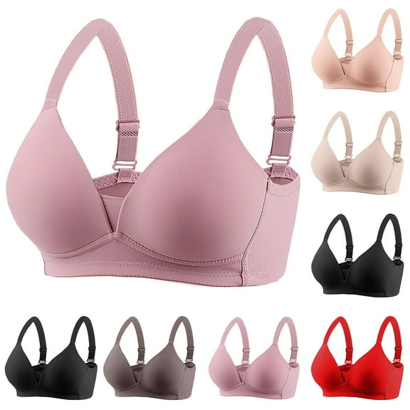 ZZwxWA Women's Plus Size Push Up Sexy Small Side Draw Bra Comfortable Breathable Thin Underwear Bras Wireless