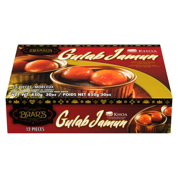 Confiserie sucré Gulab Jamun Brar's 850 g, 12 morceaux