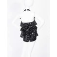 thumbnail image 3 of vastwit Kids Girls Sequins Jazz Latin Leotard Halter Tassel Dance Dress Modern Ballet Dancewear Black 12, 3 of 7