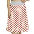 thumbnail image 1 of Women's Strawberry Cartoon Style Fruits A-line Printed Skirt Casual Wear, M, Fern Green Vermilion, by Ambesonne, 1 of 1