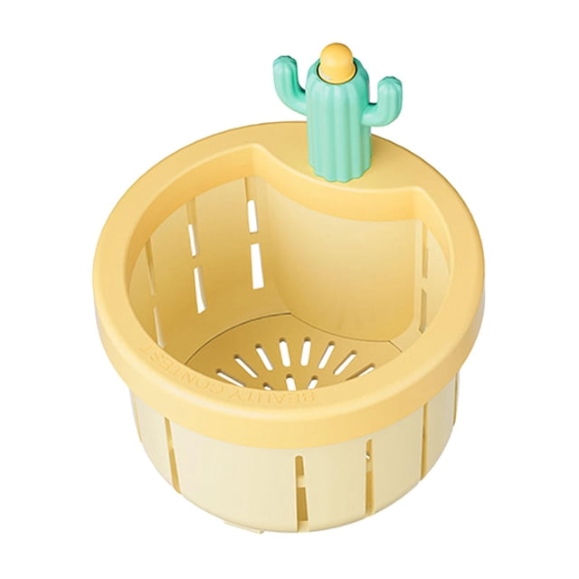 DOLITY Évier de Cuisine Évier Passoire Robuste Mignon Évier de Remplacement Cactus Drain Jaune