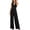 Black, variant on Women's Halter Neck Wide Leg Jumpsuit Sleeveless Backless Casual Elegant Long Romper