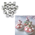 thumbnail image 2 of 2x12 Piezas Navidad Pastelería Glaseado Boquilla Conjunto De Herramientas De Decoración De Pasteles Sunnimix Boquilla de la tubería de hielo inoxidable, 2 of 8