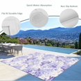 thumbnail image 3 of Outdoor Rug 3x5 ft Purple Hydrangea Outdoor Large Area Rug Non Slip Rubber Spring Flower Leaf Front Door Mat RV Rug Camping Carpet Patio Outdoor Rugs for Backyard Balcony Deck Porch Indoor, 3 of 9
