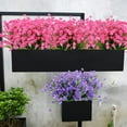 thumbnail image 3 of Morttic 10 Bundles Artificial Flowers for Outdoor Decoration, UV Resistant Faux Outdoor Plastic Greenery Shrubs Plants Fake Flowers Planter Home Garden Decor (Pink), 3 of 14