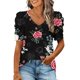 thumbnail image 1 of Camisetas con estampado 3d para mujer, ropa informal holgada con estampado de mariposa, Tops básicos Harajuku con cuello en V 5xl, verano 2023, 1 of 4