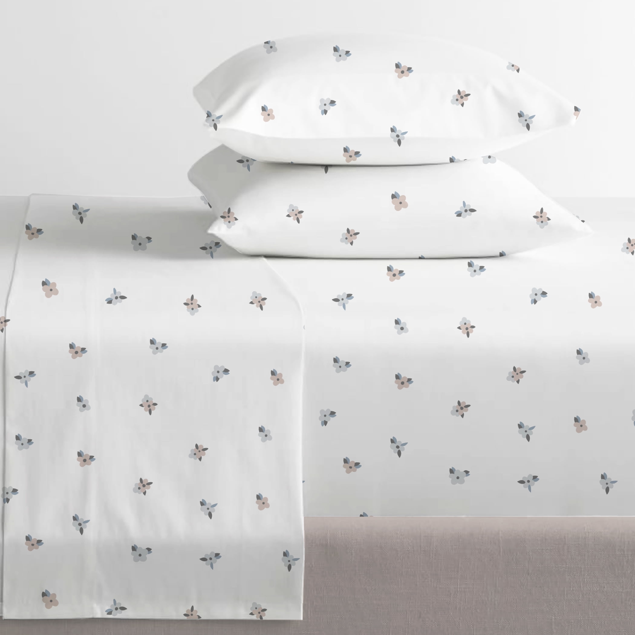 Hedaya Home Toddler Mini Flowers Microfiber Sheet Sets, Twin-XL, 3-Pieces