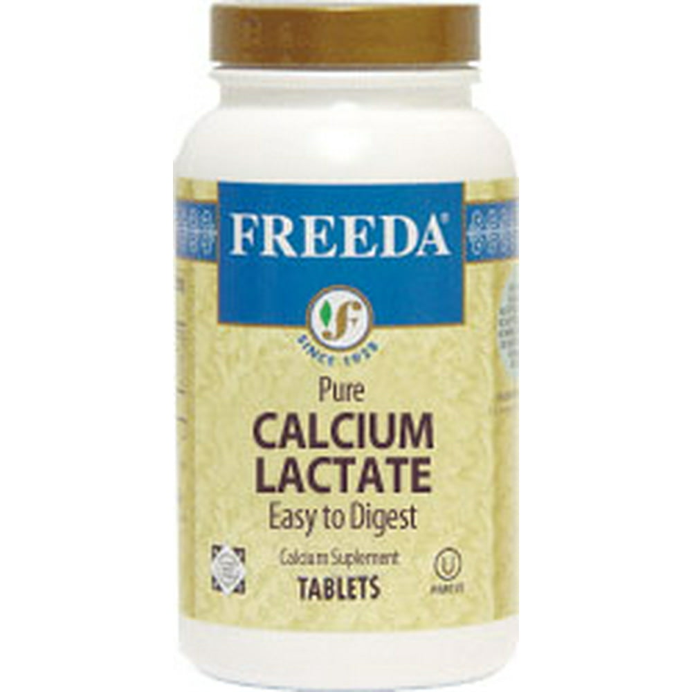 Freeda Kosher Calcium Lactate 100 Mg Passover 100 Tablets Walmart