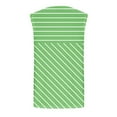 thumbnail image 5 of Staron Women's V-Neck Sleeveless Casual Summer Top V-Stripe Print Tank Blouse Loose Comfy Vacation Beach Travel, Green M, 5 of 5