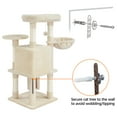 thumbnail image 4 of Alden Design 42"H Multilevel Cat Tree Tower with Condo and Perches, Beige, 4 of 10