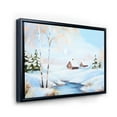 thumbnail image 3 of Designart 'Frozen River In The Forest Winter Landscape' Lake House Framed Canvas Wall Art Print, 3 of 5