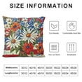 thumbnail image 6 of YINGXI Beautiful Floral Throw Pillow Cover, Stylish Decorative Cushion Case for Home 12x12in, 6 of 6