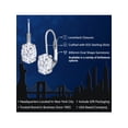thumbnail image 2 of Gem Stone King 925 Sterling Silver Dangle Earrings Set Oval Forever Brilliant Near Colorless 3.00cttw Moissanite from Charles & Colvard, 2 of 7