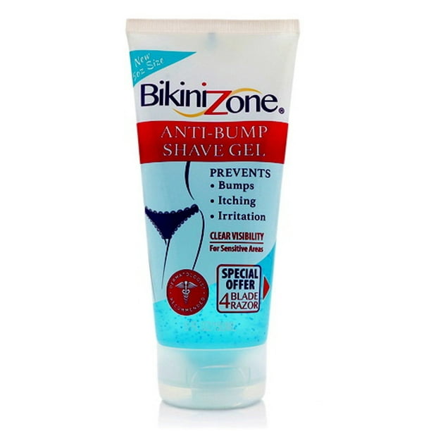 Bikini Zone Anti-Bumps Shave Gel, 4 Oz - Walmart.com