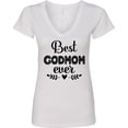 thumbnail image 3 of Inktastic Godmother Best Godmom Ever Women's V-Neck T-Shirt, 3 of 5