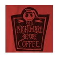 thumbnail image 2 of 9 Crowns Tees I'm A Nightmare Before Coffee Funny Anti-Social T-Shirt (Unisex Red, Small), 2 of 3